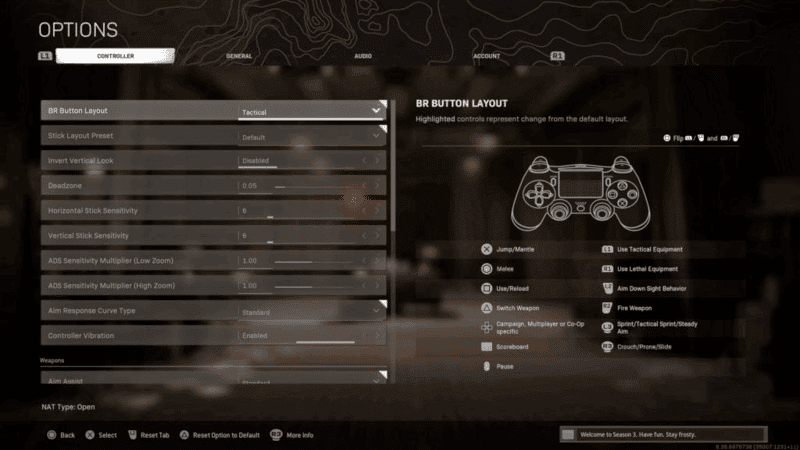 Warzone controller br button layout